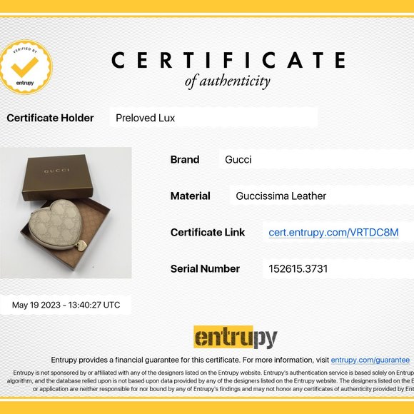 Authentic Gucci GG logo Monogram Heart Coin Case - Picture 15 of 15